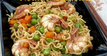Nouilles Chinoises aux crevettes et sautés de légumes