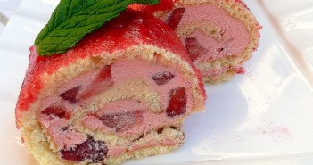 Gâteau roulé a la fraises